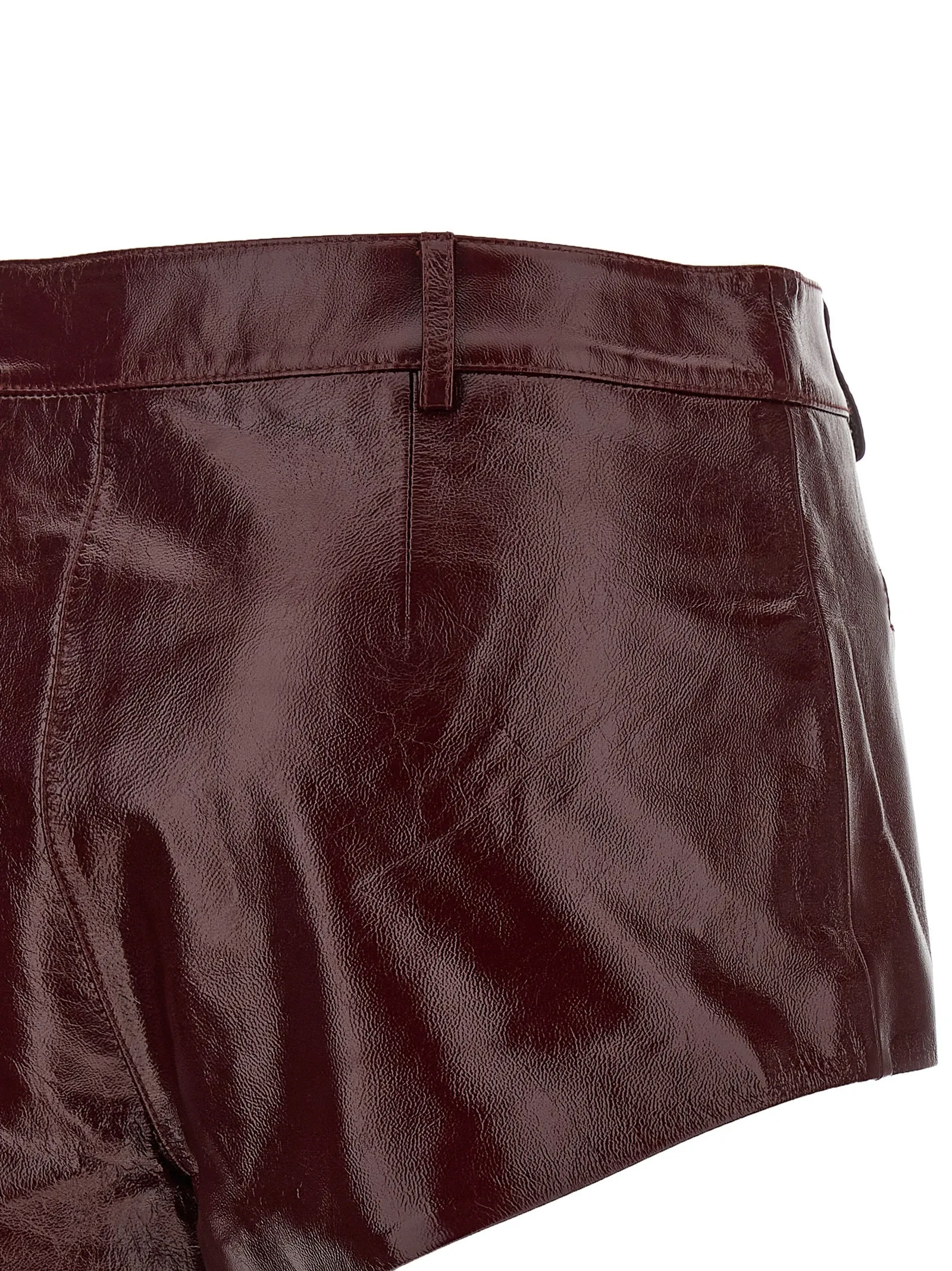 Craqué leather shorts sold by Lord & Taylor product image thumbnail 4