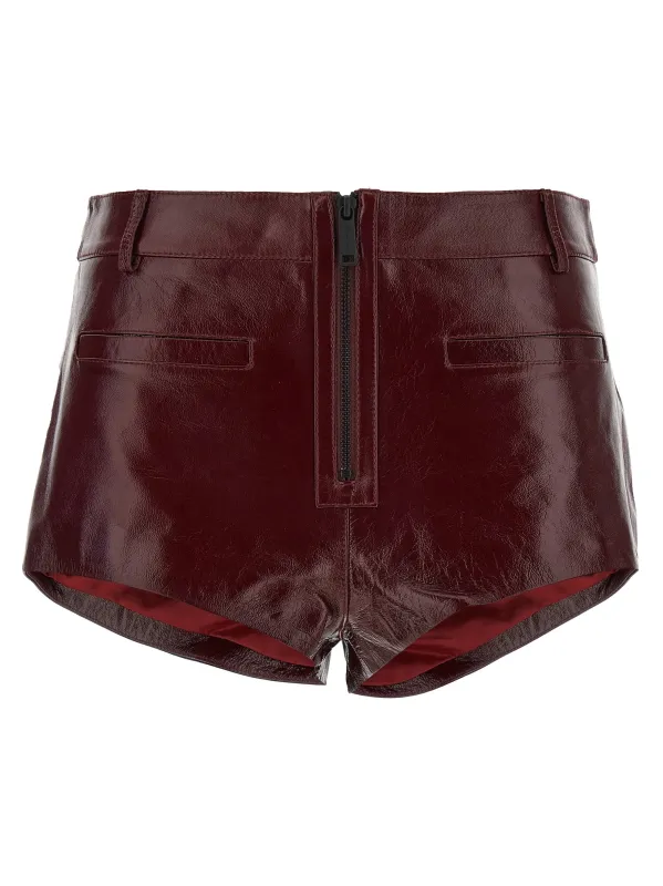 Craqué leather shorts sold by Lord & Taylor