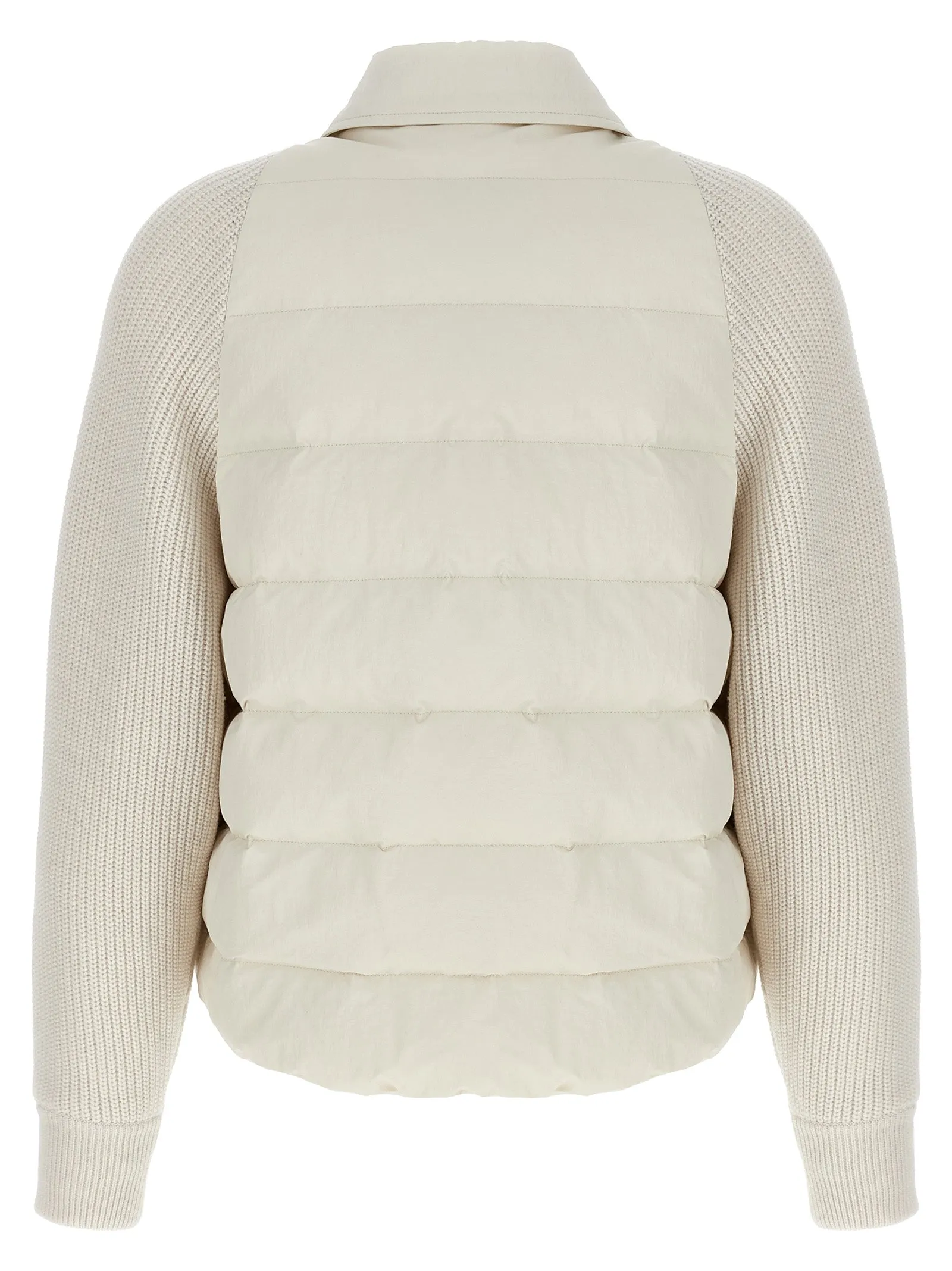 Two-material 'Shiny Flap Detail' down jacket sold by Lord & Taylor product image thumbnail 2