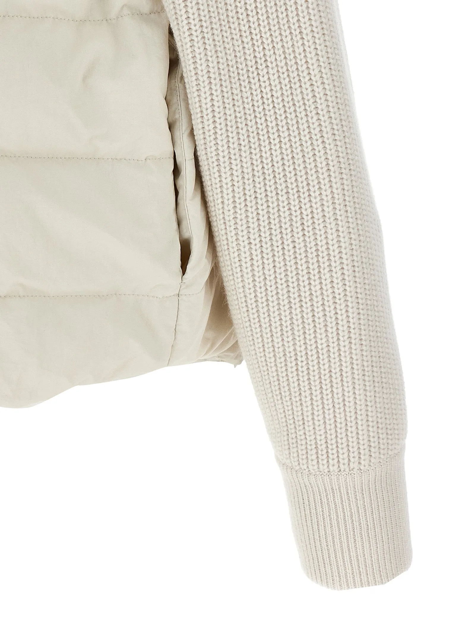 Two-material 'Shiny Flap Detail' down jacket sold by Lord & Taylor product image thumbnail 4