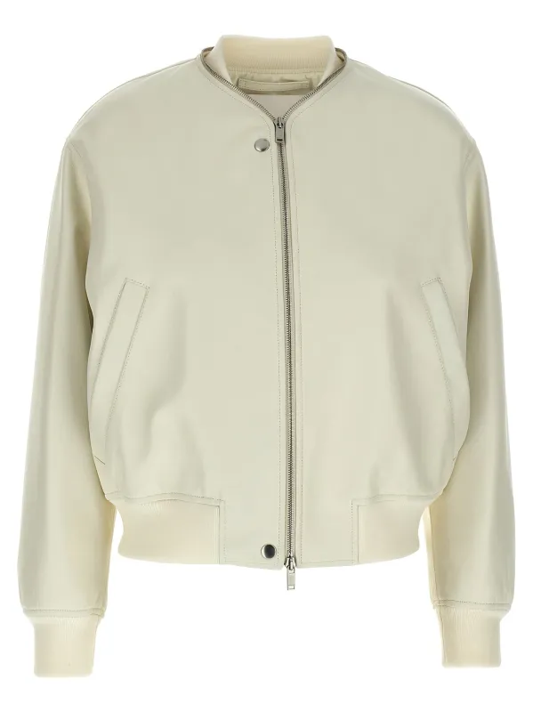 Leather bomber jacket sold by Lord & Taylor