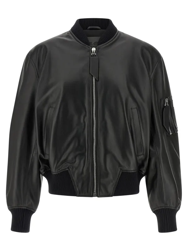 Leather bomber jacket made by The Attico