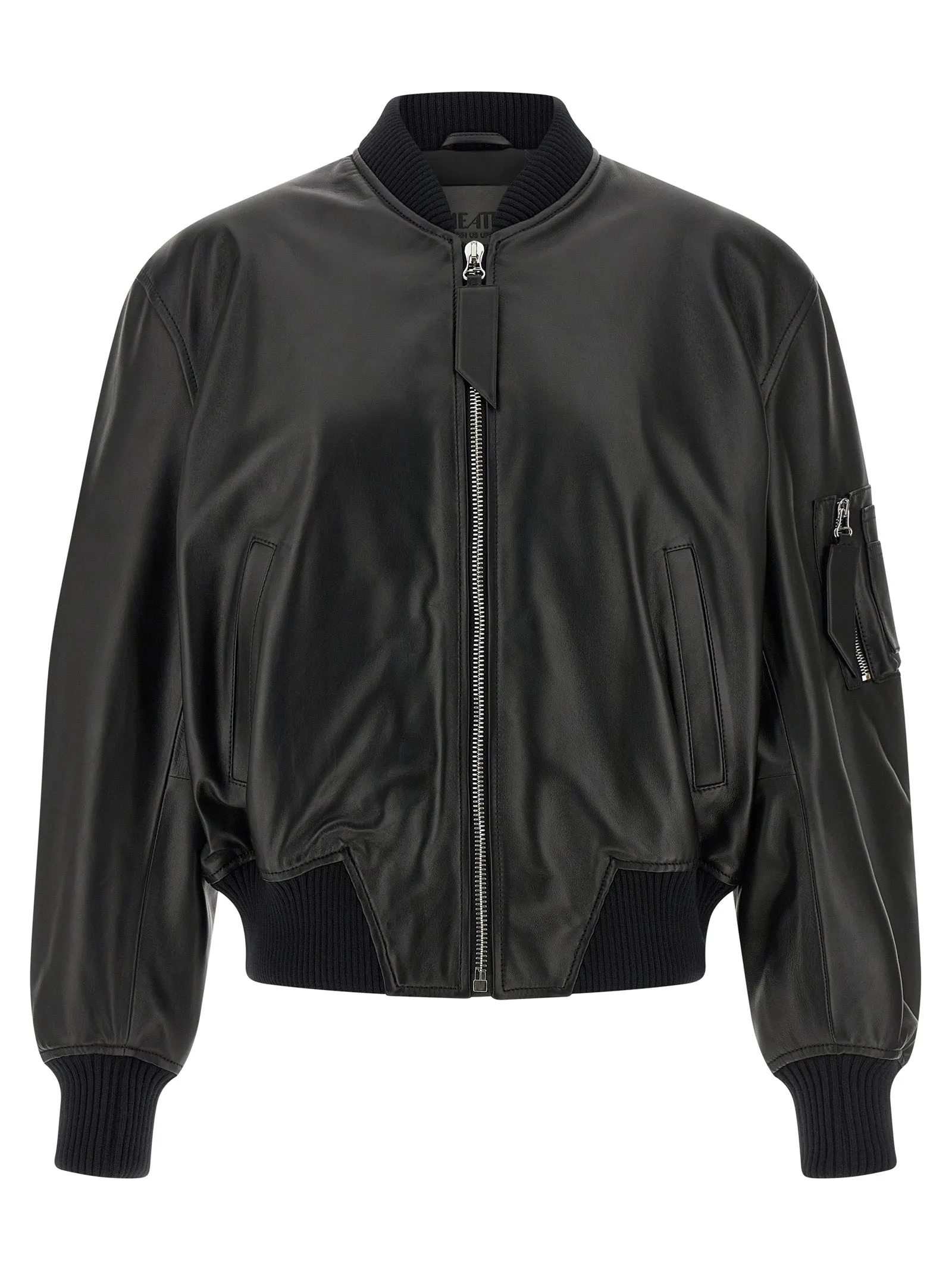 Leather bomber jacket sold by Lord & Taylor