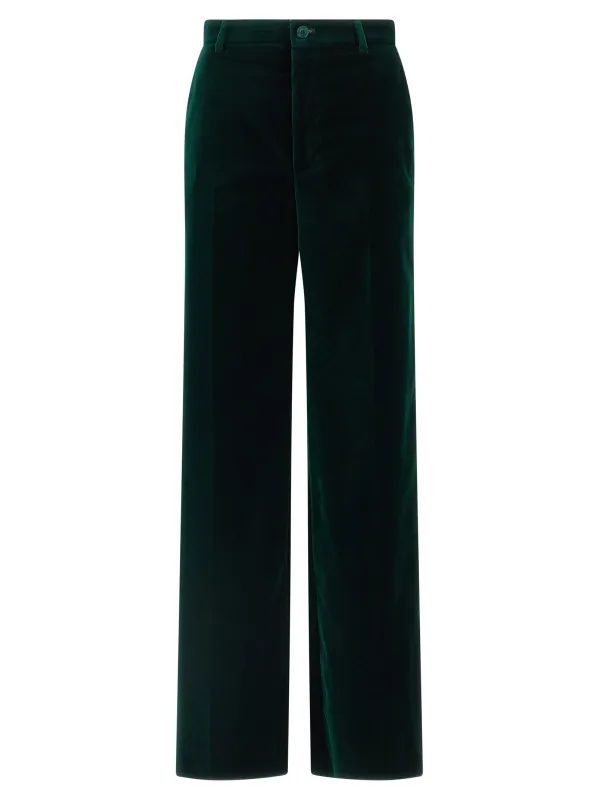 Velvet pants made by Gucci