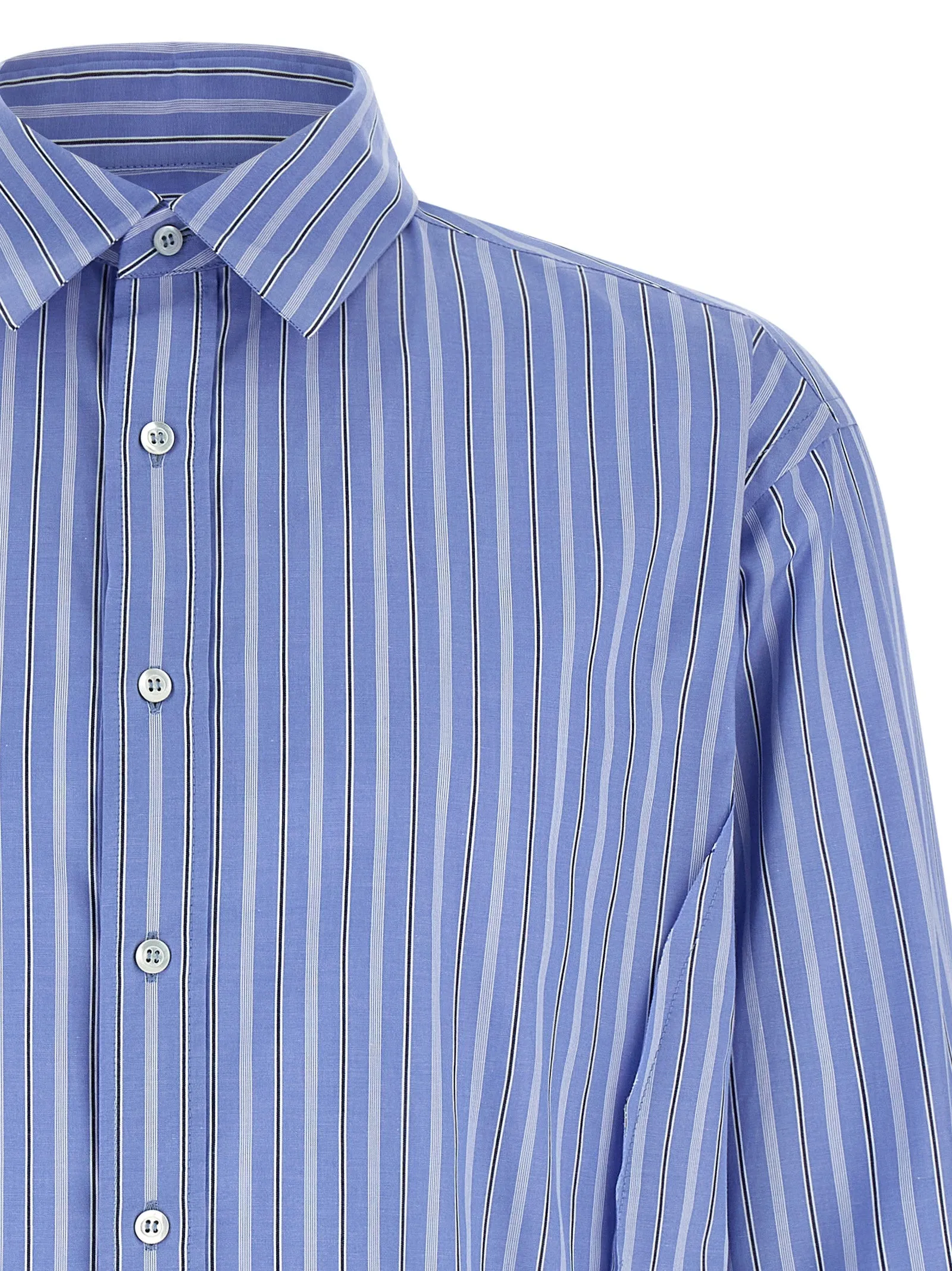 Striped cotton shirt sold by Lord & Taylor product image thumbnail 3
