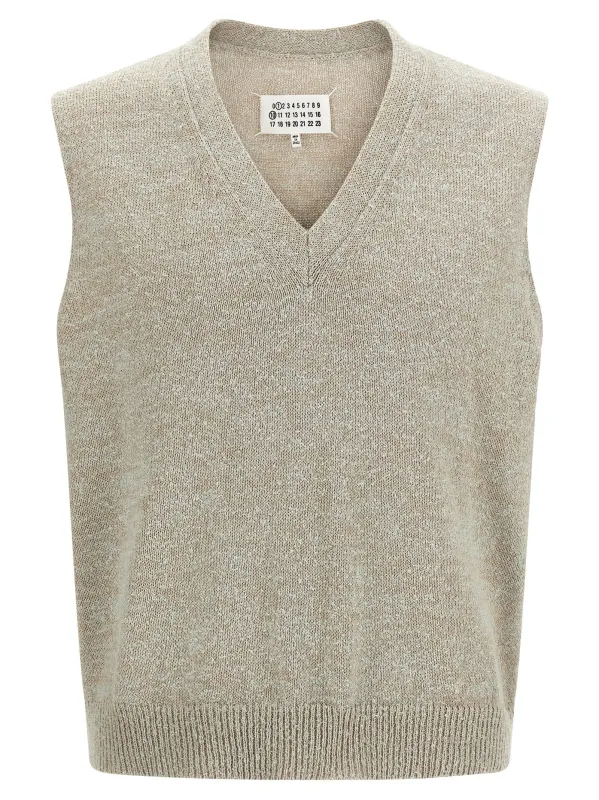 Bouclé knit vest made by Maison Margiela