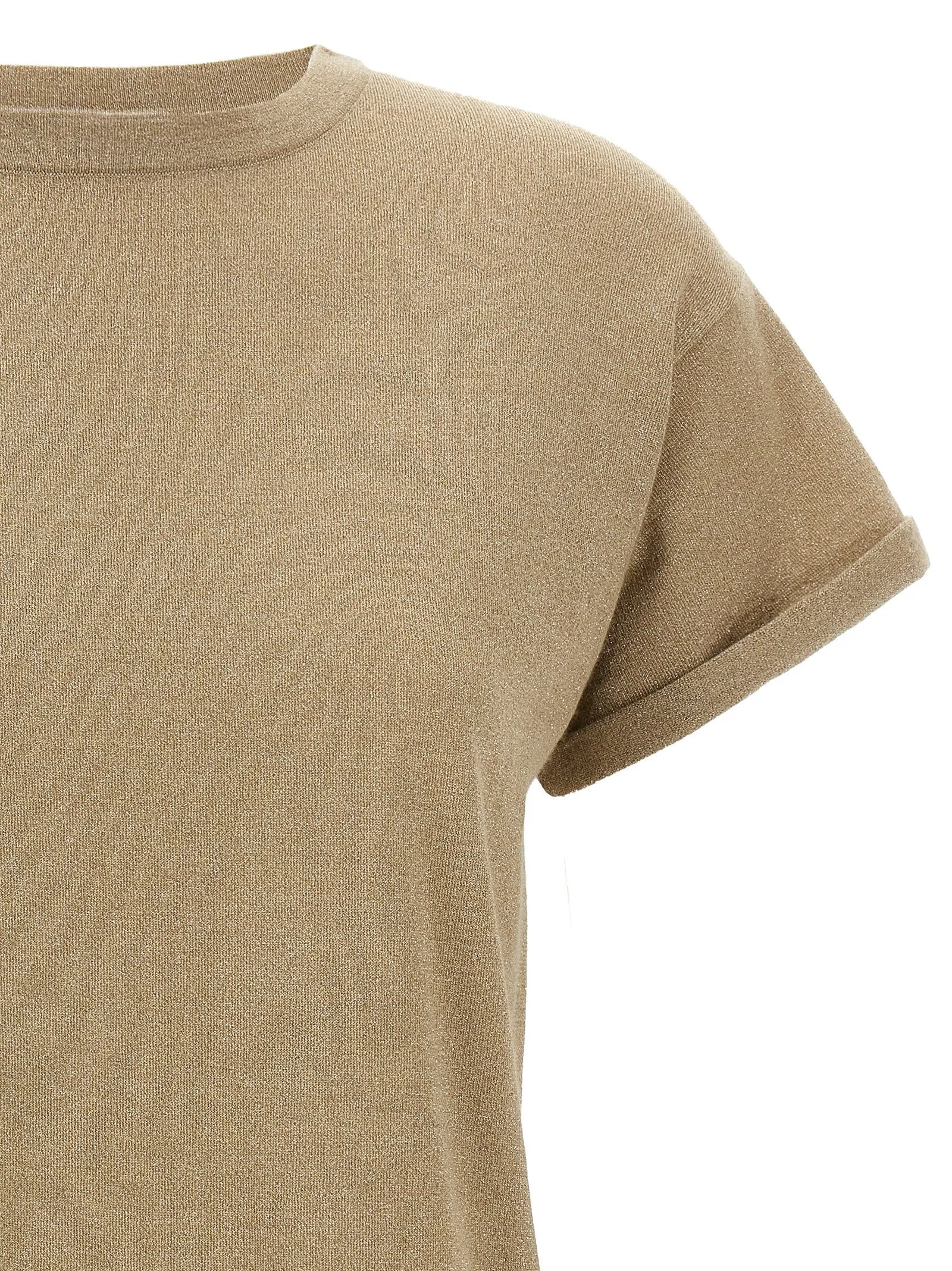 Lamé cashmere t-shirt sold by Lord & Taylor product image thumbnail 3