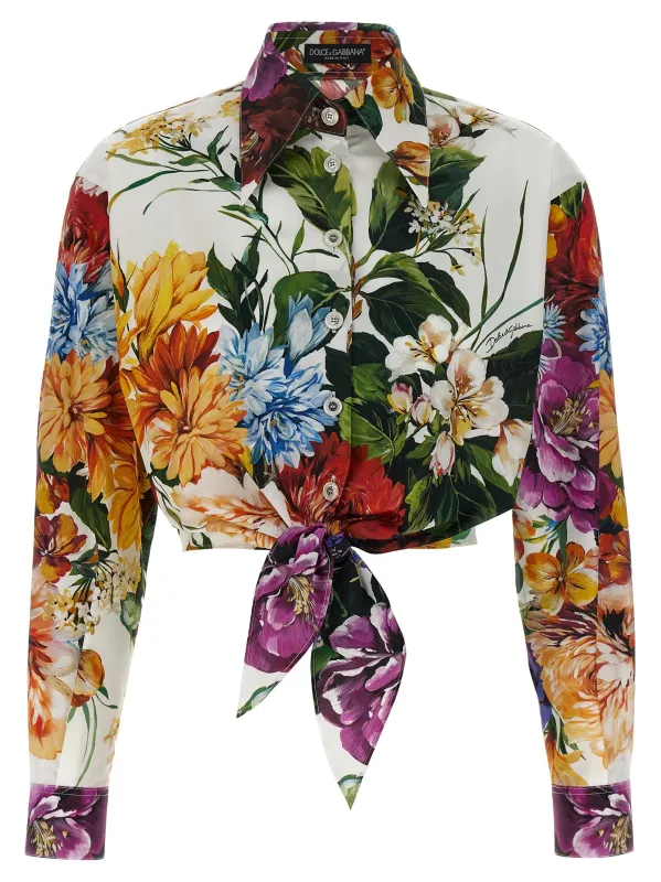 Floral crop shirt sold by Lord & Taylor