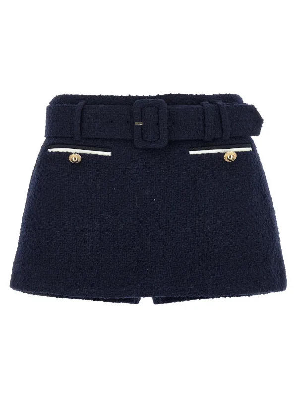Bouclé wool skort made by Self-Portrait