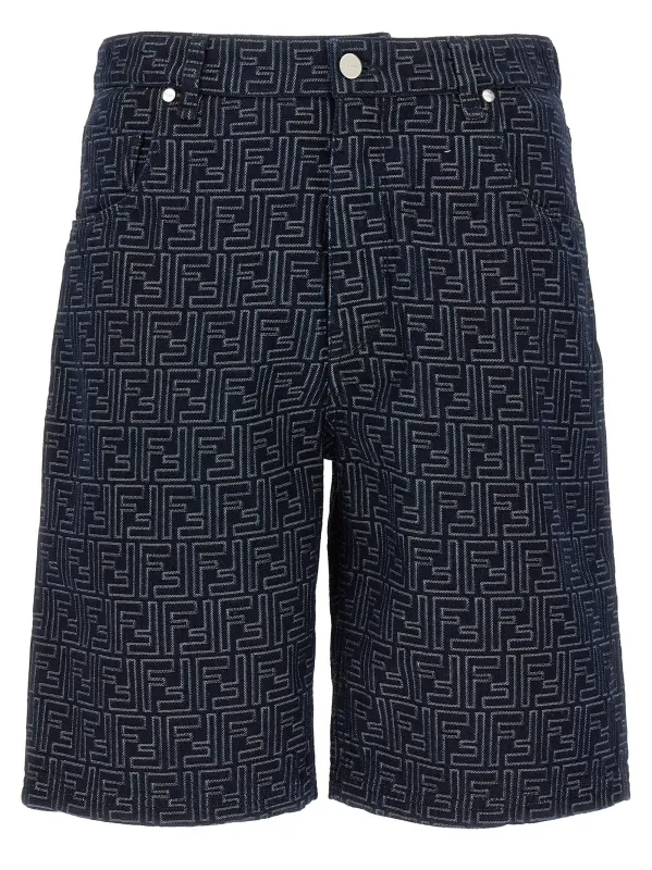 Bermuda jeans Jacquard FF made by Fendi