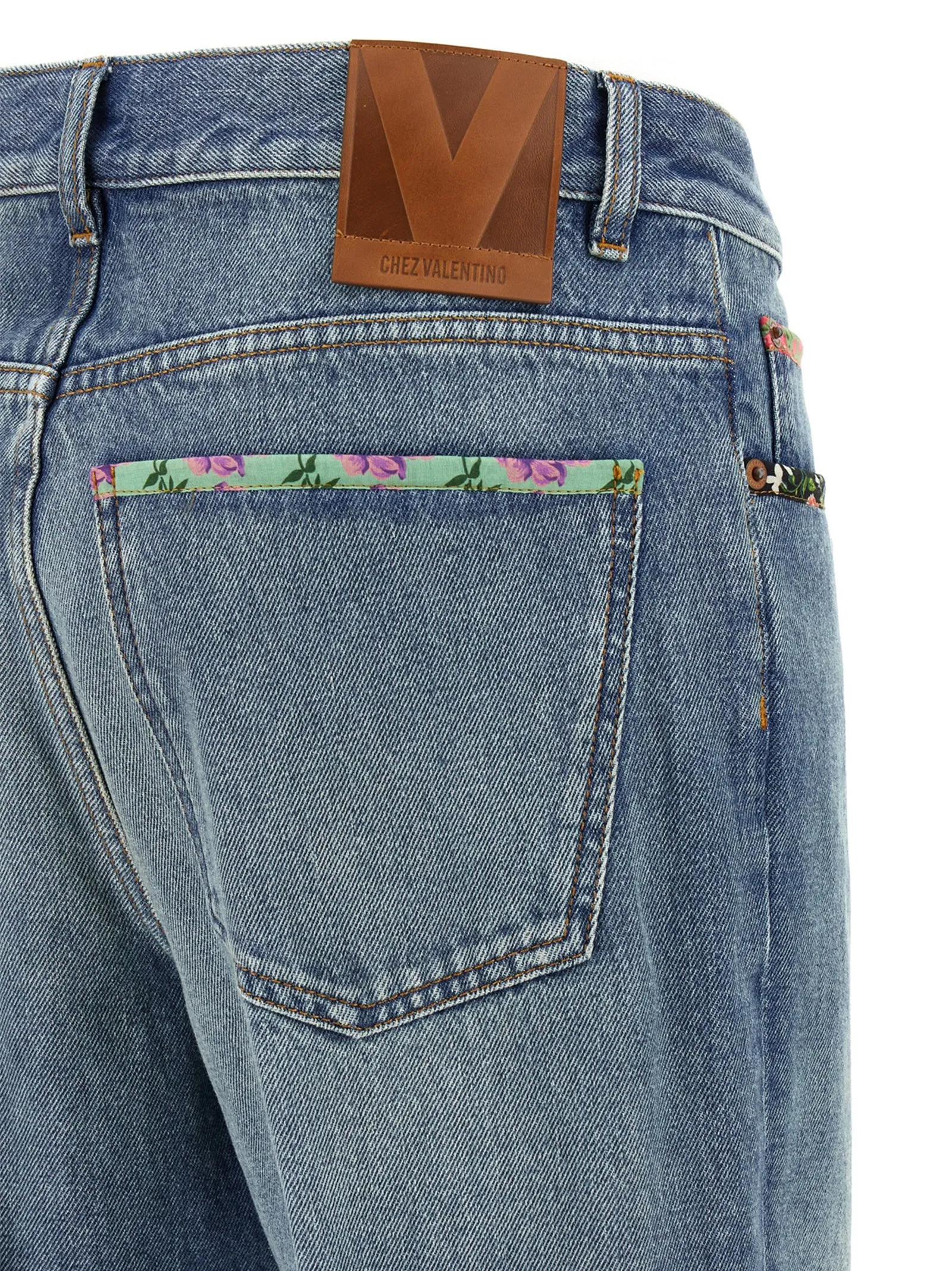 Valentino Garavani floral jeans sold by Lord & Taylor product image thumbnail 4