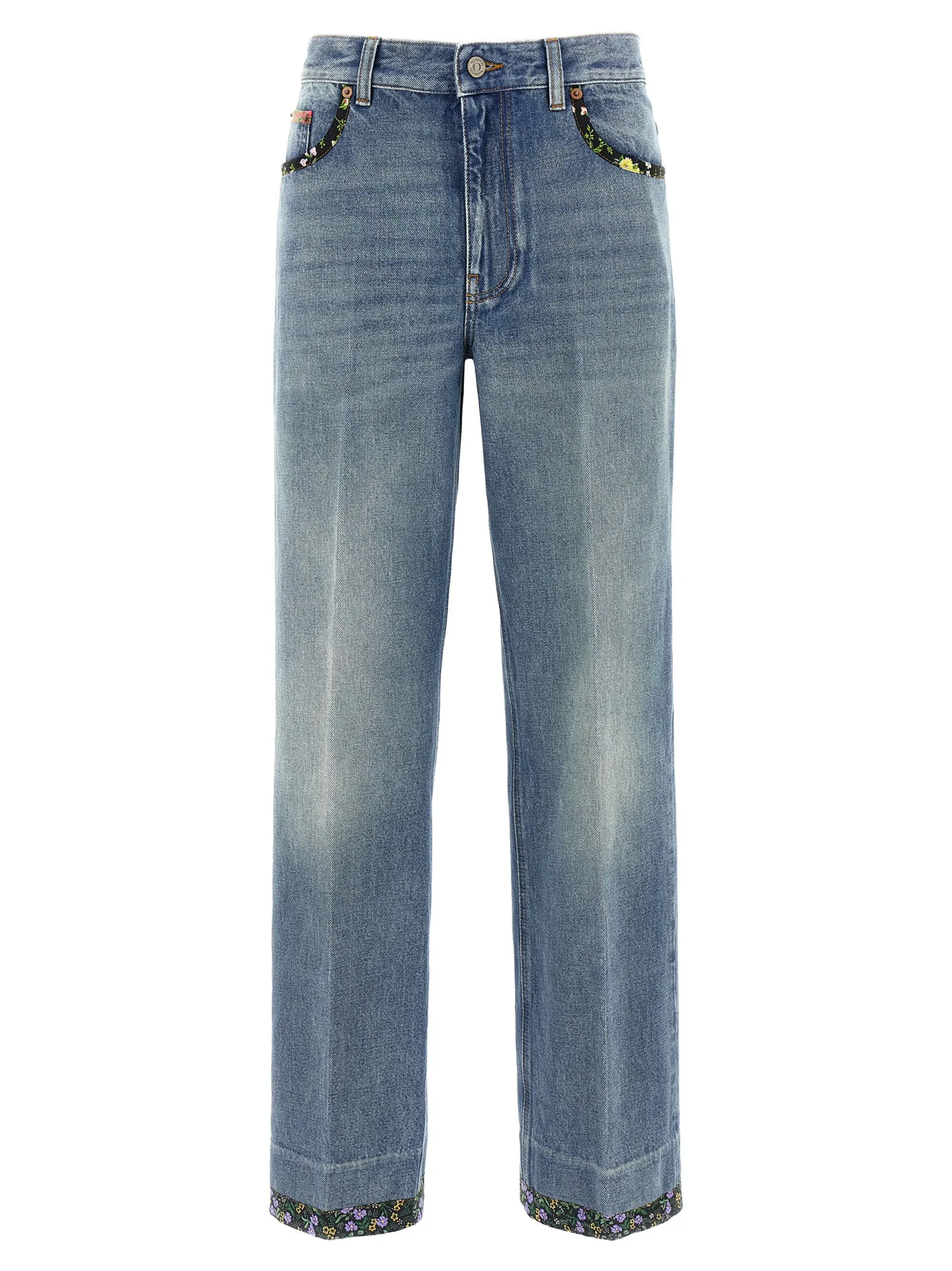 Valentino Garavani floral jeans sold by Lord & Taylor