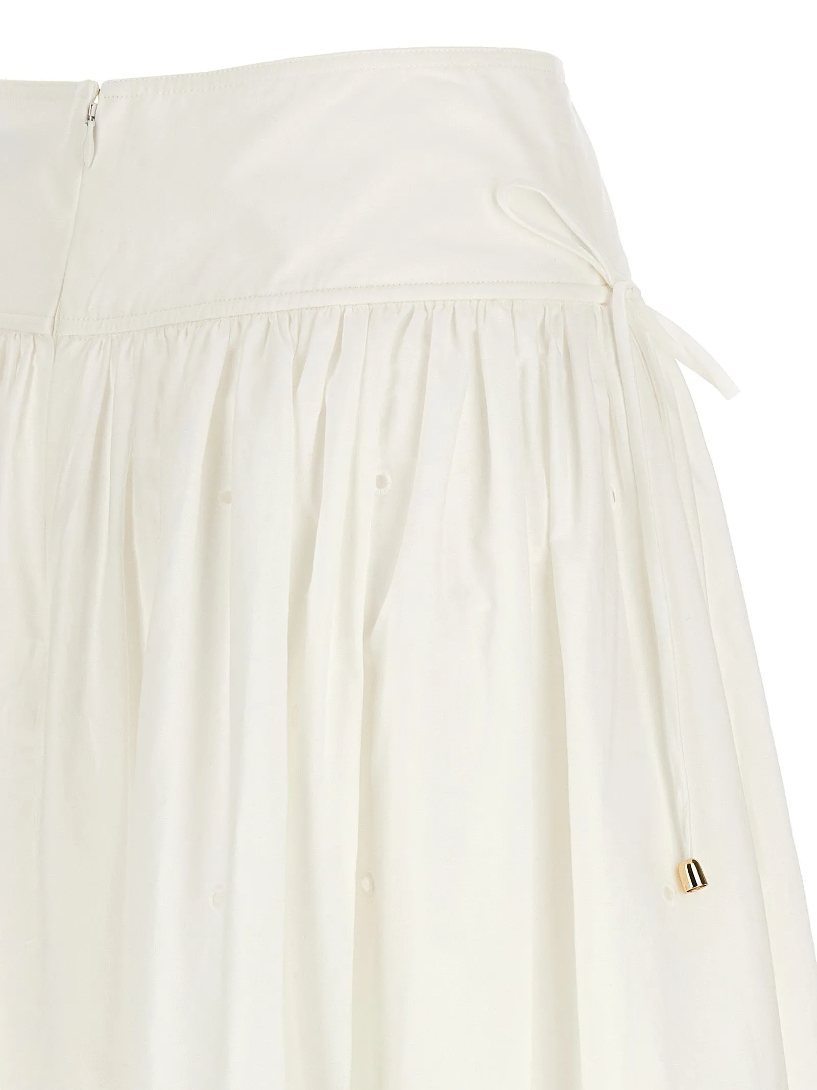 'White Cotton Embroidered Midi' skirt sold by Lord & Taylor product image thumbnail 4