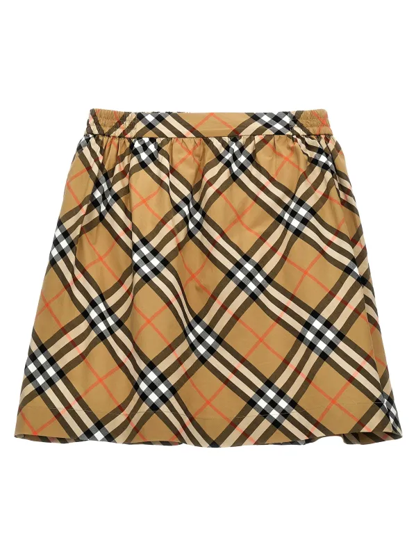 Check cotton skirt made by Burberry