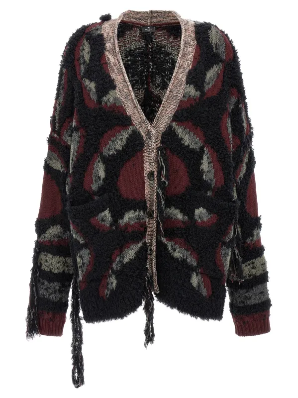 Fringed oversized cardigan sold by Lord & Taylor