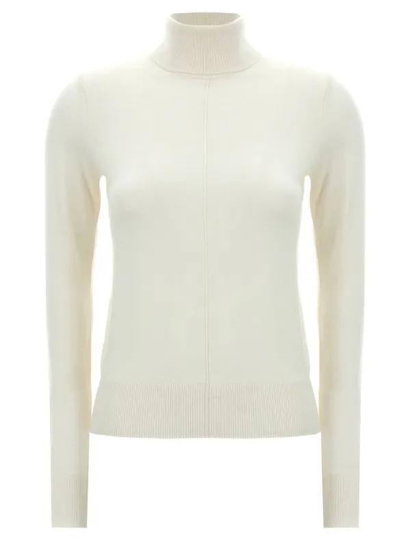 Logo embroidery turtleneck sweater sold by Lord & Taylor