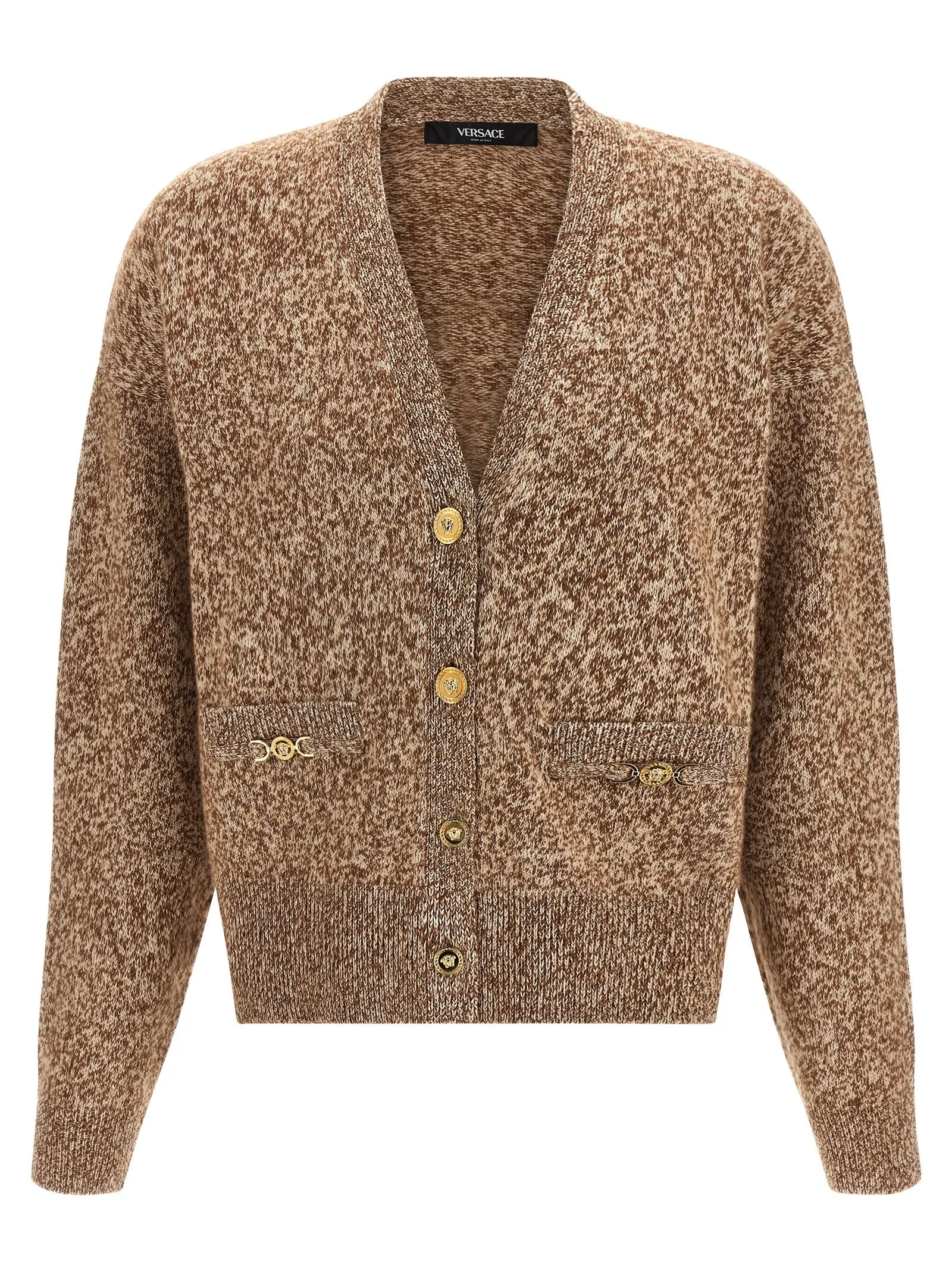 'Medusa '95' button cardigan sold by Lord & Taylor
