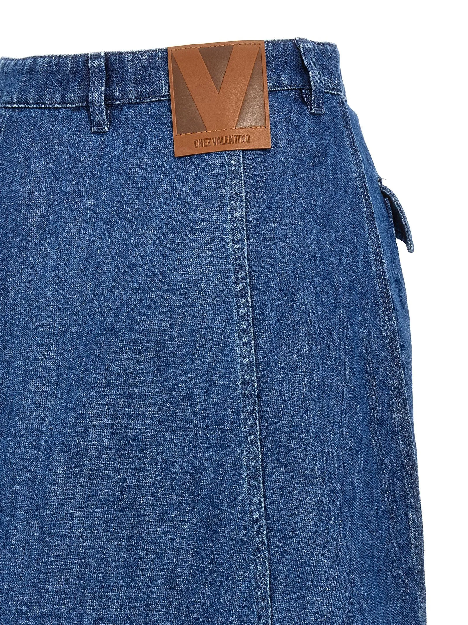 Valentino Garavani denim skirt sold by Lord & Taylor product image thumbnail 4