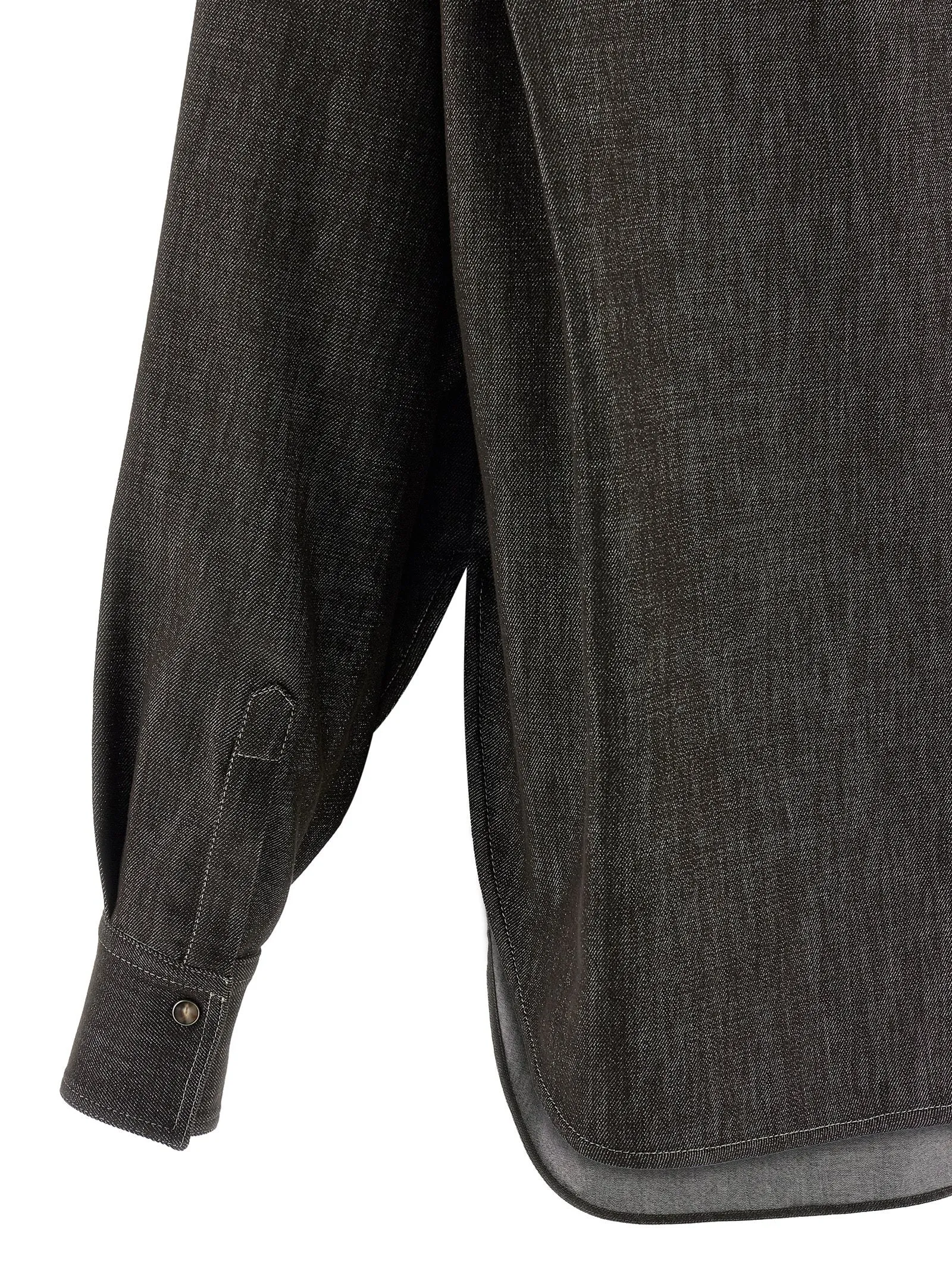 Lamé denim shirt sold by Lord & Taylor product image thumbnail 4