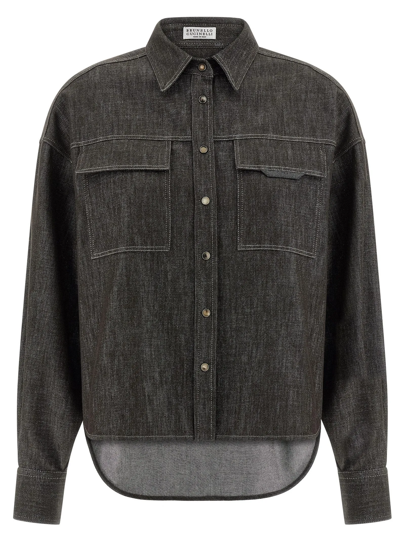 Lamé denim shirt sold by Lord & Taylor