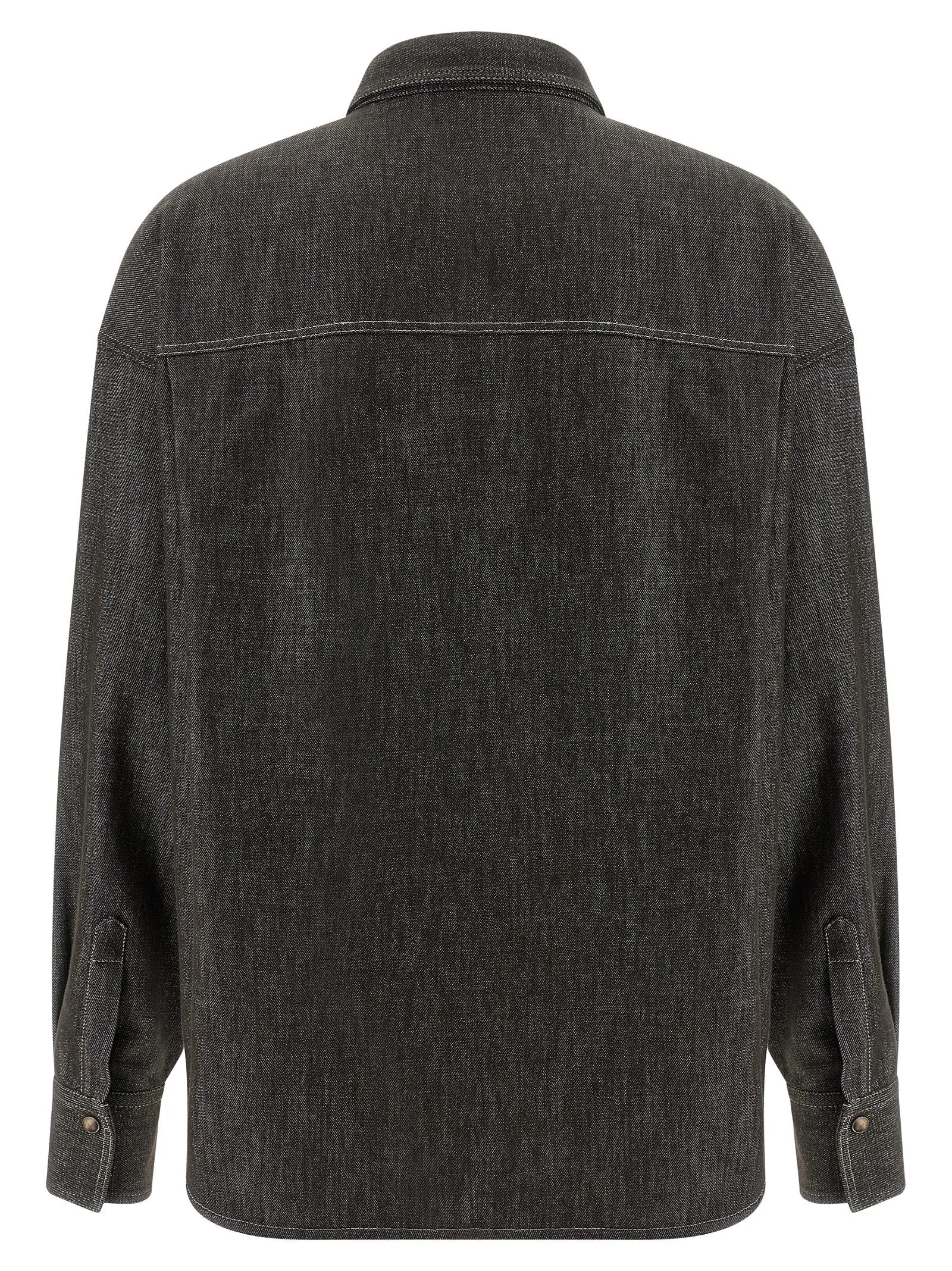 Lamé denim shirt sold by Lord & Taylor product image thumbnail 2