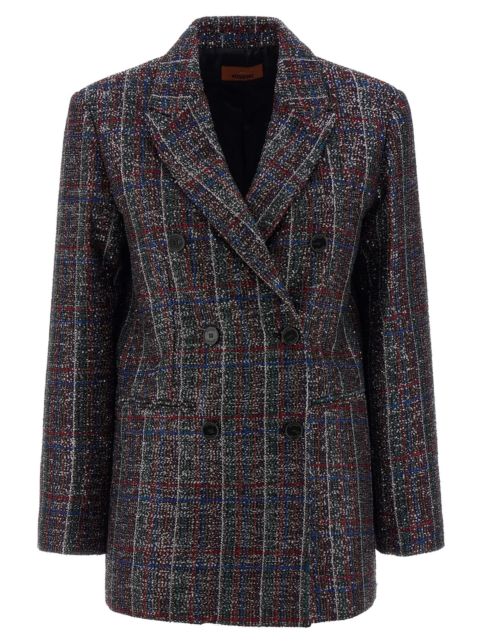 Sequin tartan blazer sold by Lord & Taylor
