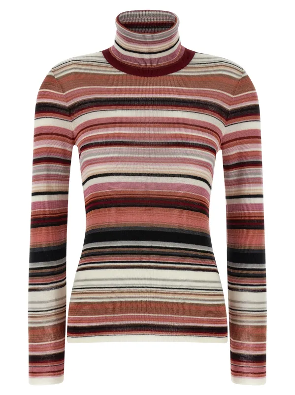Striped turtleneck sweater sold by Lord & Taylor