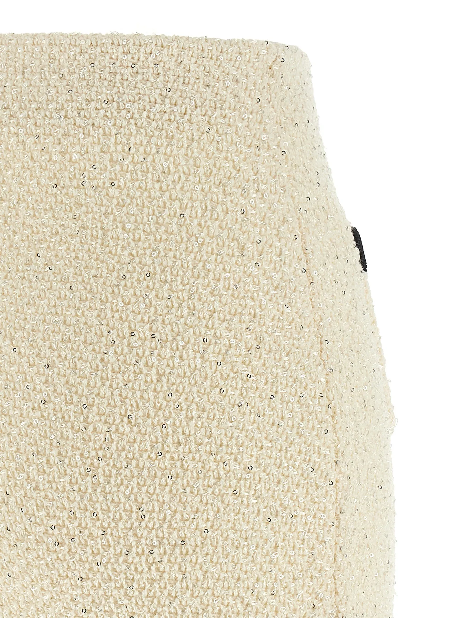 'Cream Sequin Knit Mini' skirt sold by Lord & Taylor product image thumbnail 4