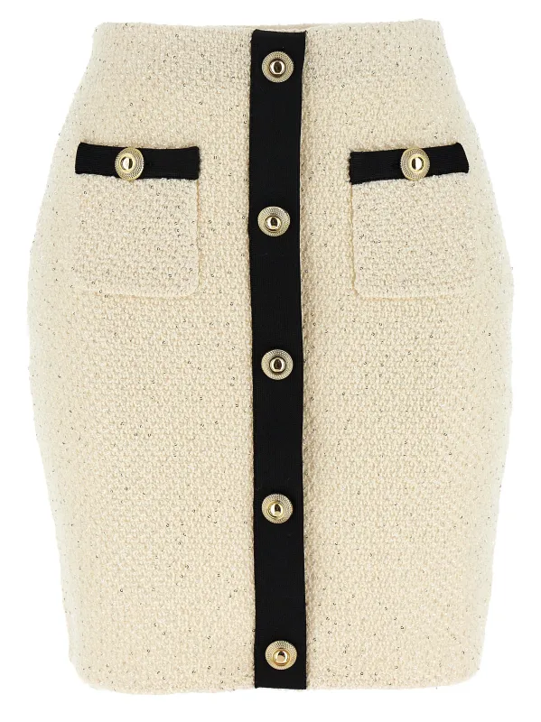 'Cream Sequin Knit Mini' skirt sold by Lord & Taylor