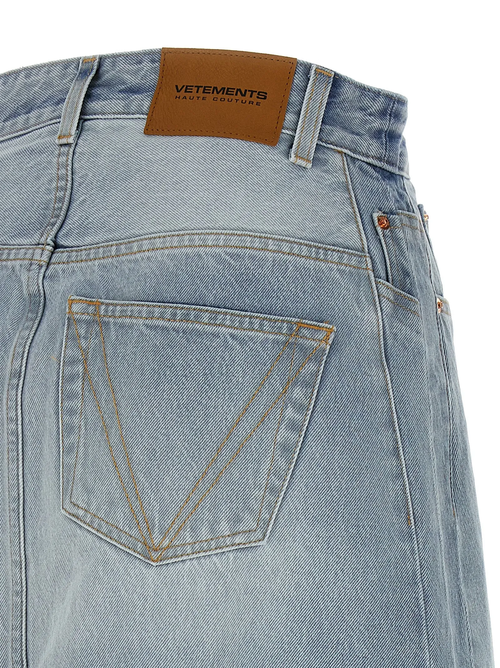 'Destroyed Denim Maxi Skirt' skirt sold by Lord & Taylor product image thumbnail 4