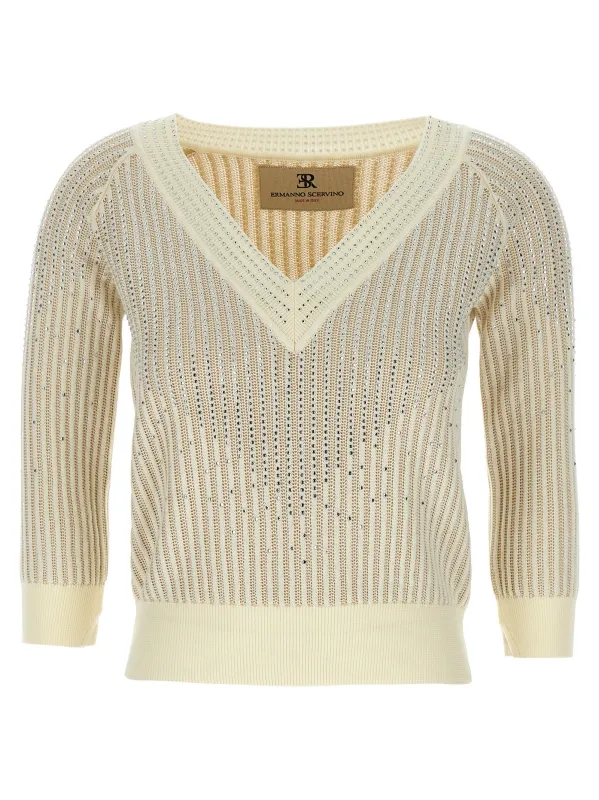 Rhinestone sweater made by Ermanno Scervino