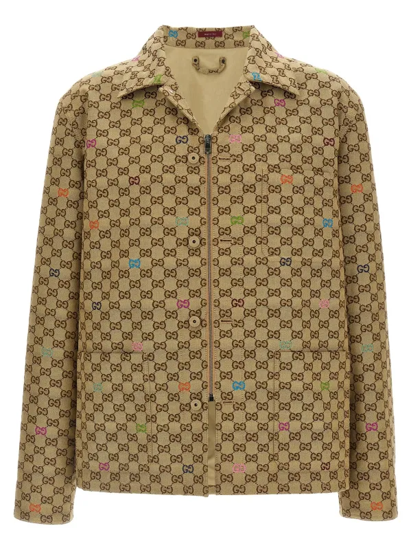 Multicolor fil coupe jacket made by Gucci