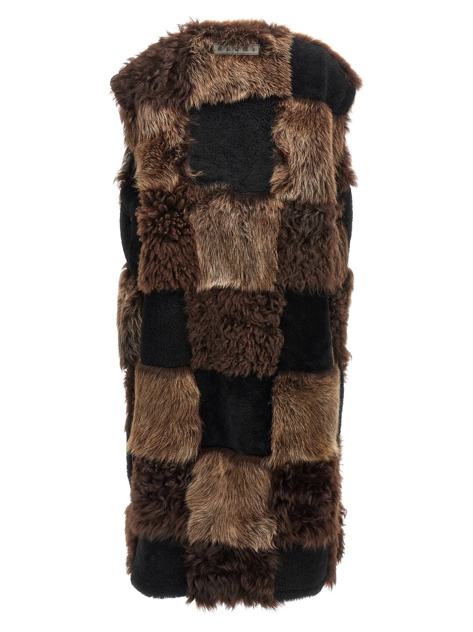 Long shearling vest sold by Lord & Taylor product image thumbnail 2