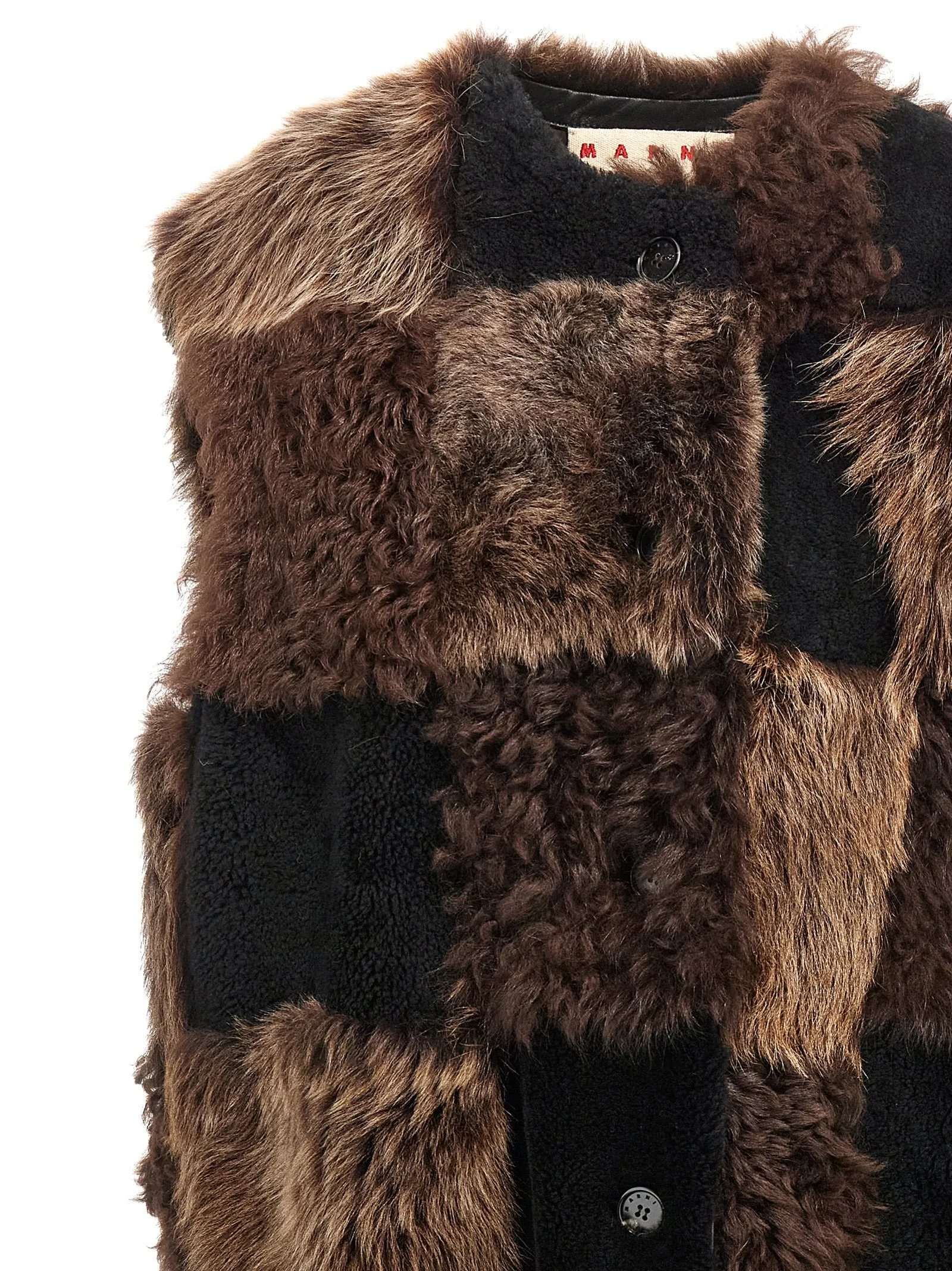 Long shearling vest sold by Lord & Taylor product image thumbnail 3
