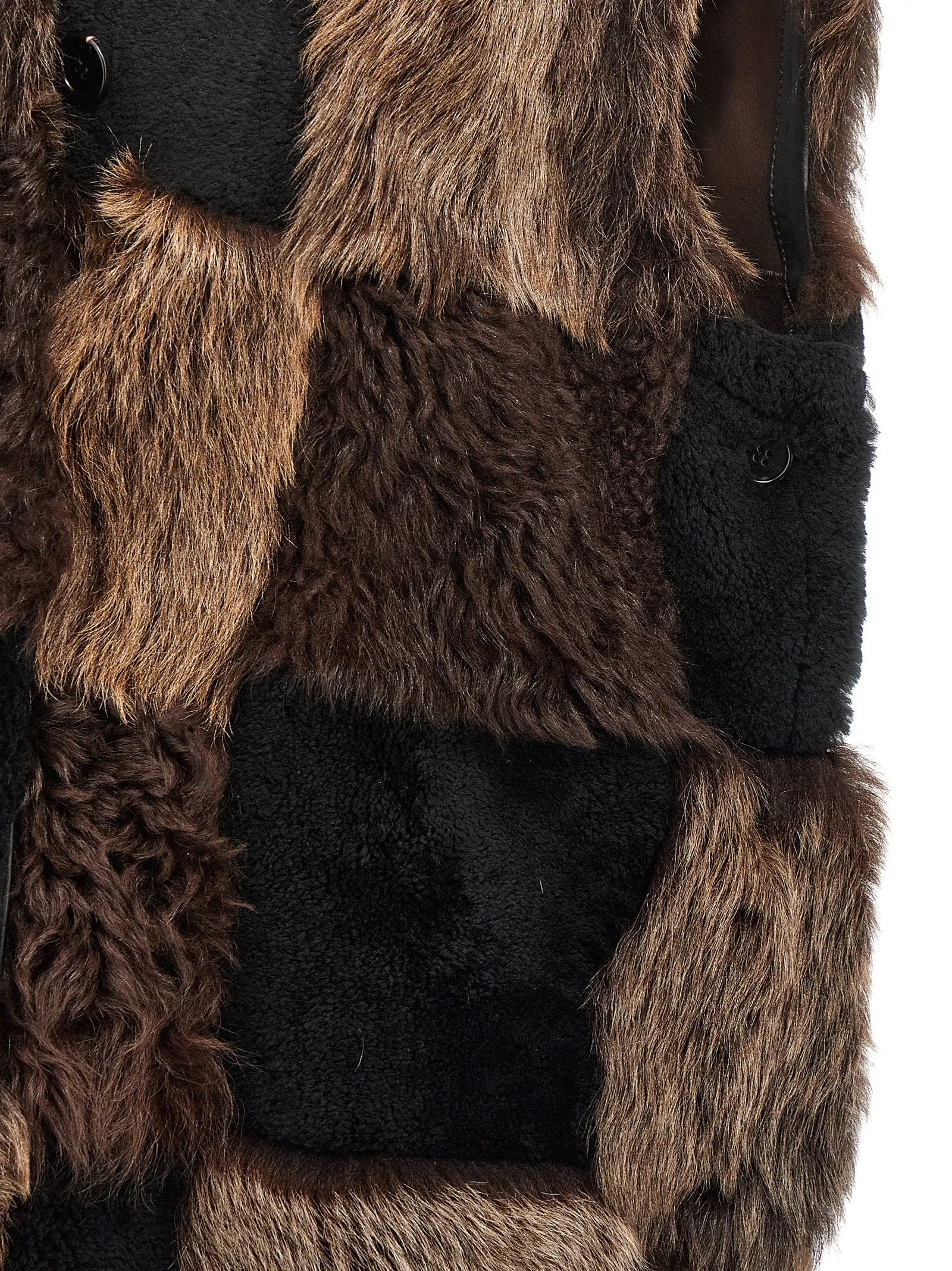 Long shearling vest sold by Lord & Taylor product image thumbnail 4