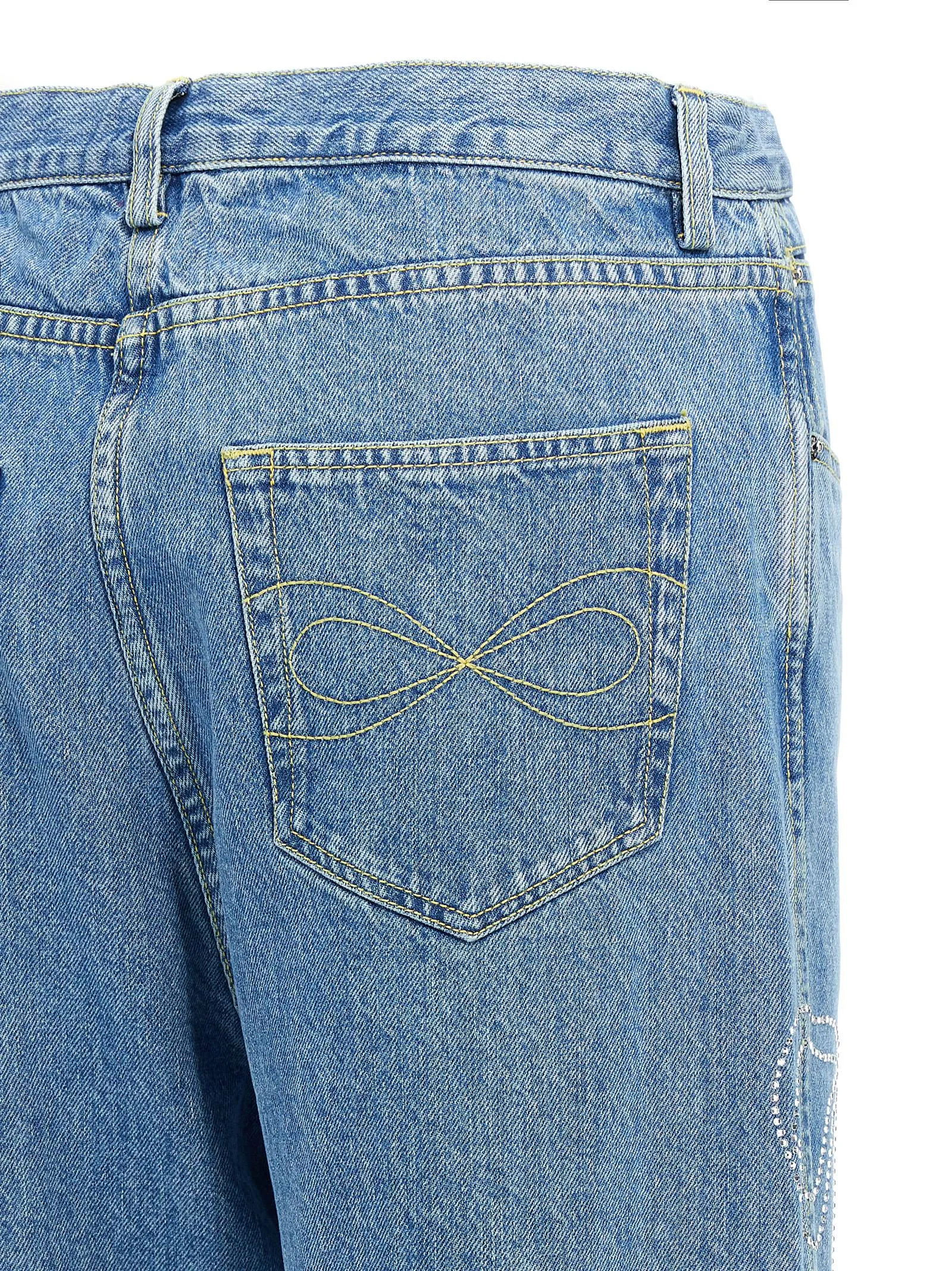 'Crystal ribbon hot fix' jeans sold by Lord & Taylor product image thumbnail 4