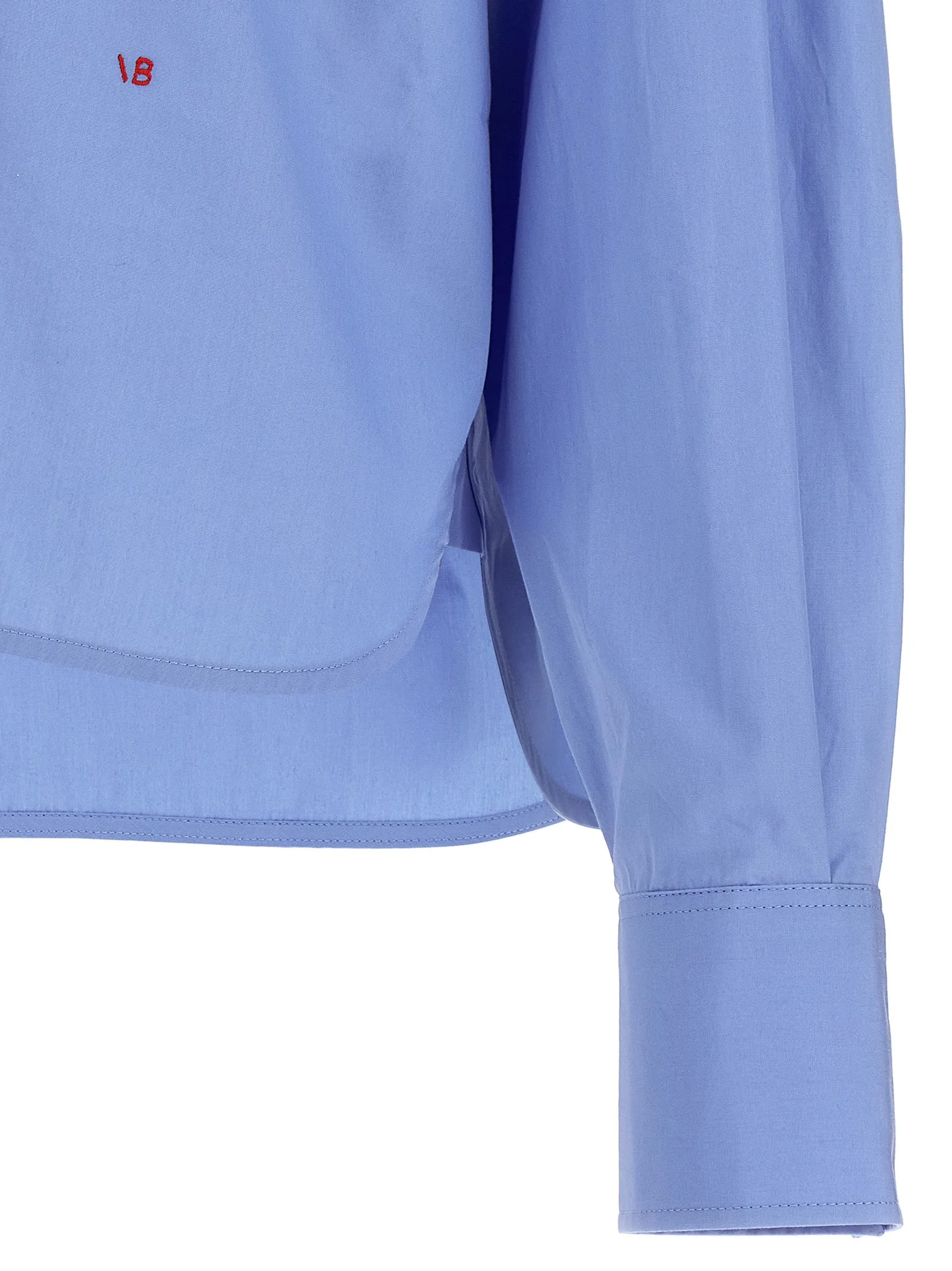 Cropped shirt with logo embroidery sold by Lord & Taylor product image thumbnail 4