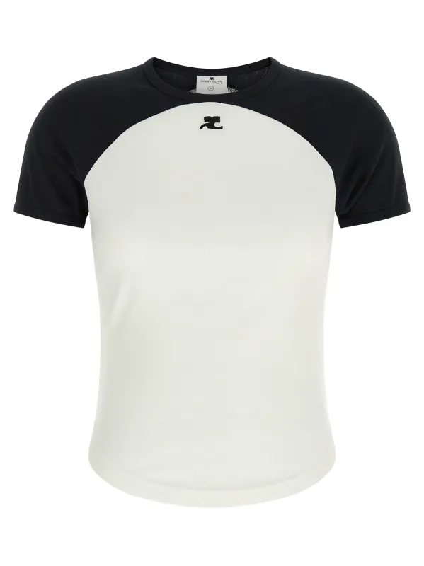 'Circle Contrast' T-shirt made by Courreges