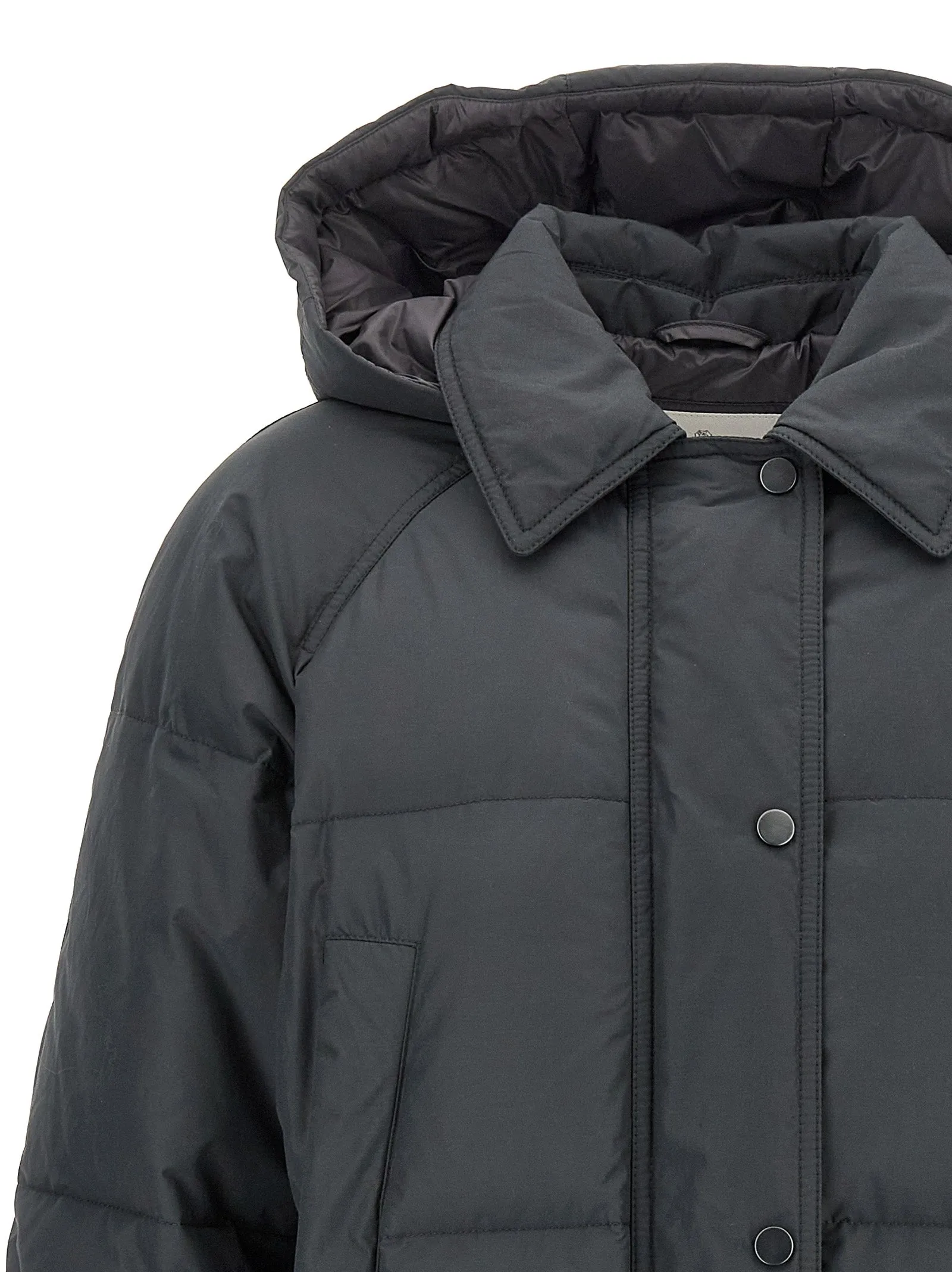'Shiny Zipper Pull' down jacket sold by Lord & Taylor product image thumbnail 4