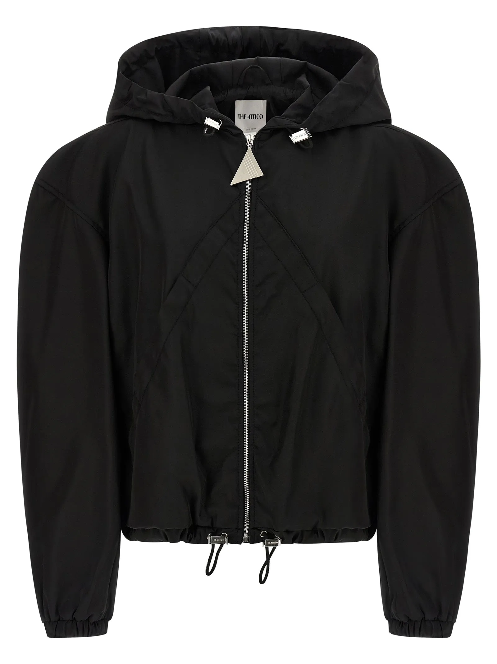 Maxi hood bomber jacket sold by Lord & Taylor