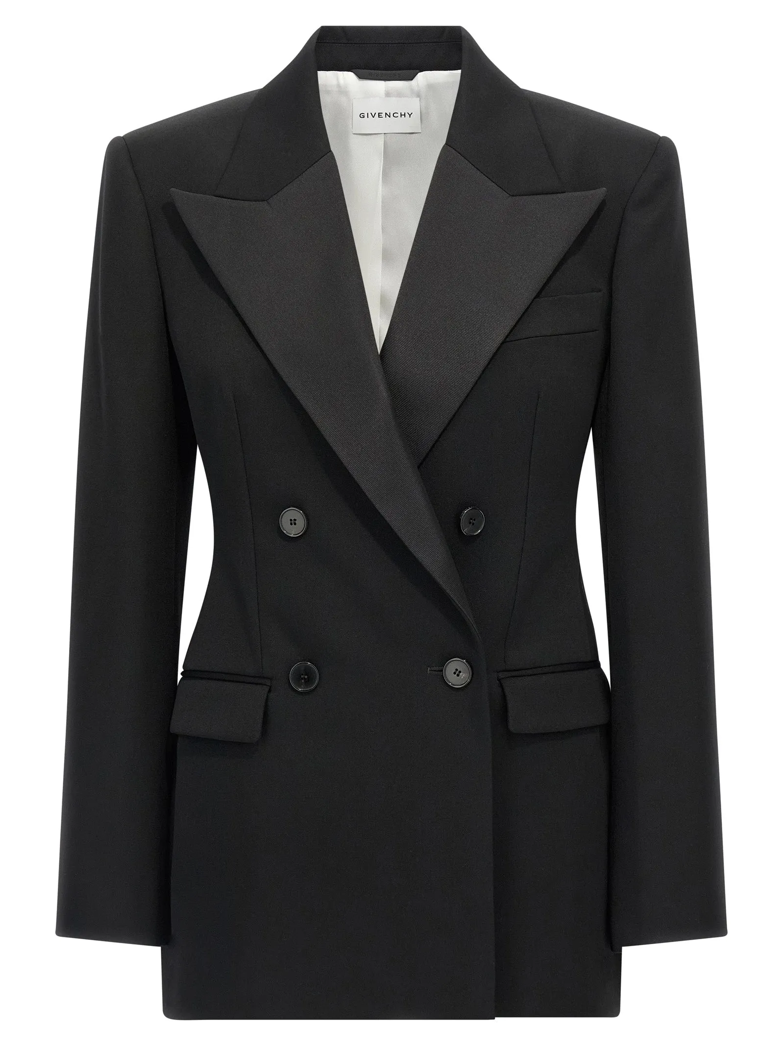 Satin lapel blazer sold by Lord & Taylor