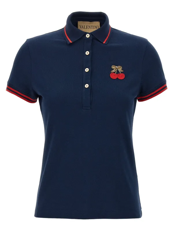 Valentino Garavani 'Cherryfic' polo shirt sold by Lord & Taylor
