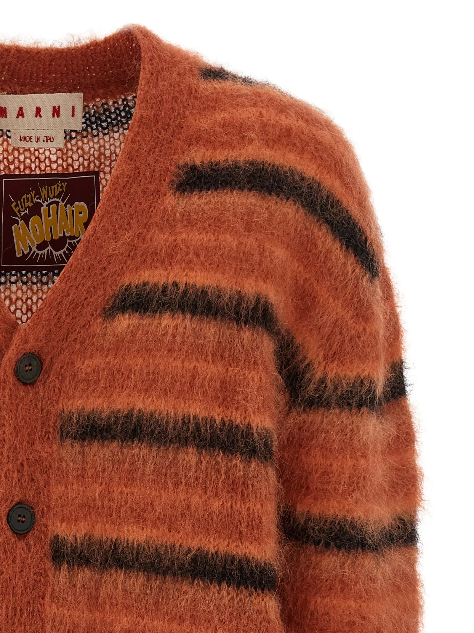 Brushed striped cardigan sold by Lord & Taylor product image thumbnail 3