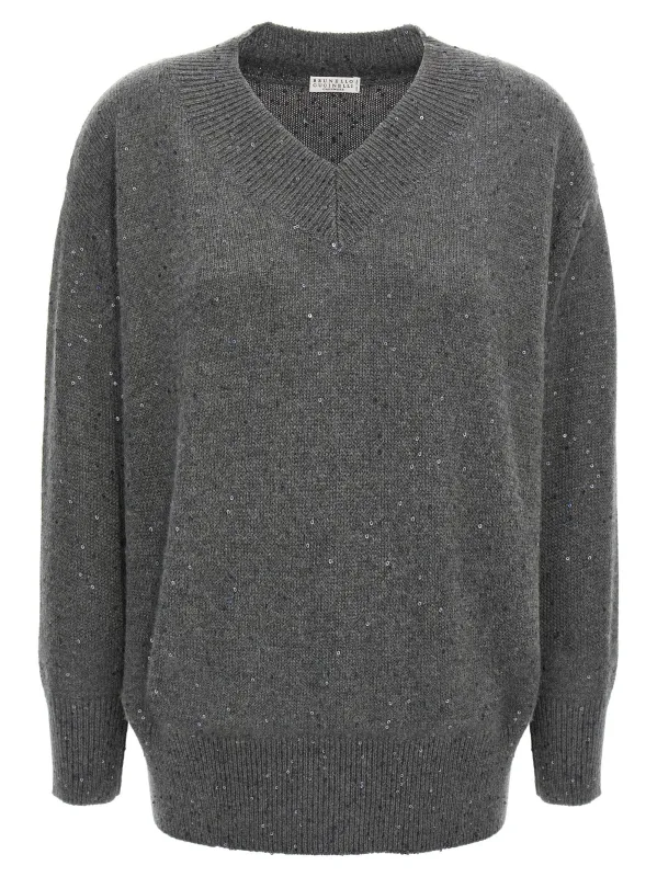 Sequin sweater made by Brunello Cucinelli