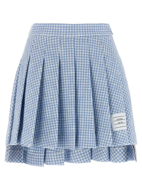 Pleated tweed skirt made by Thom Browne