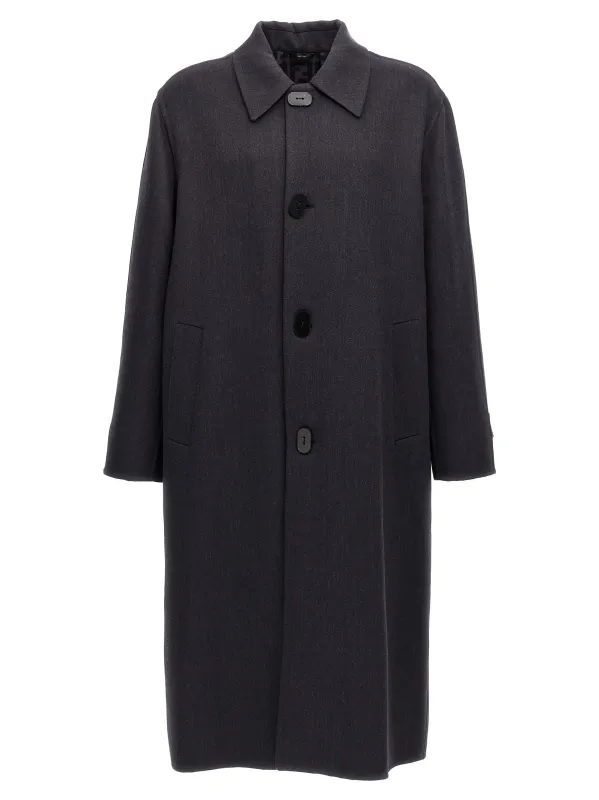 Double wool coat made by Fendi