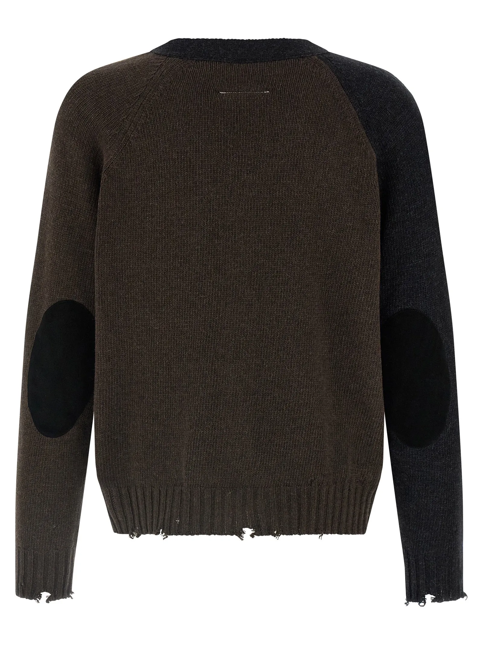 Two-tone suede patch cardigan sold by Lord & Taylor product image thumbnail 2