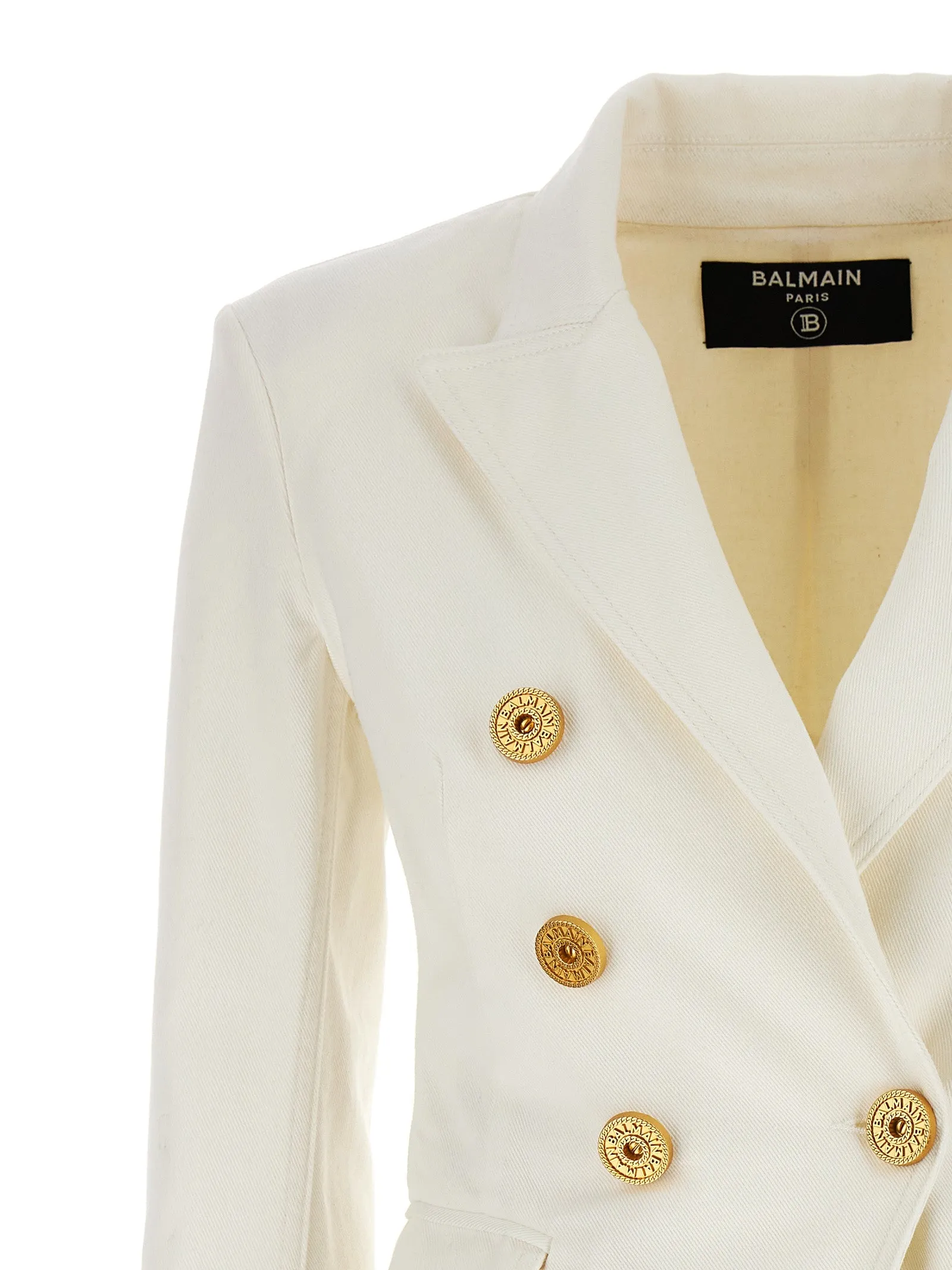 Double-breasted denim blazer sold by Lord & Taylor product image thumbnail 3