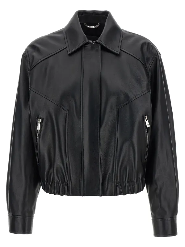 Leather blouson made by Versace