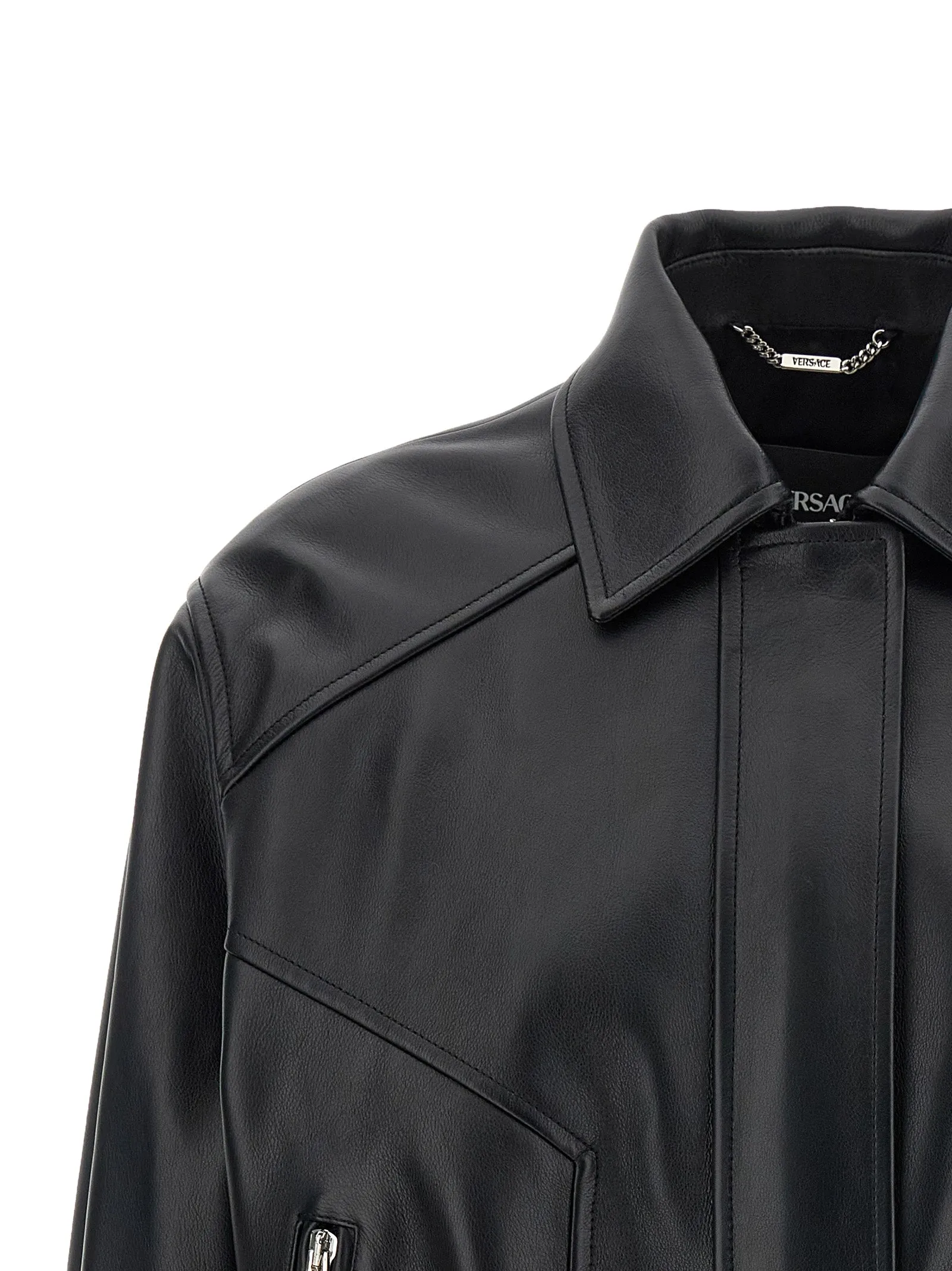 Leather blouson sold by Lord & Taylor product image thumbnail 3